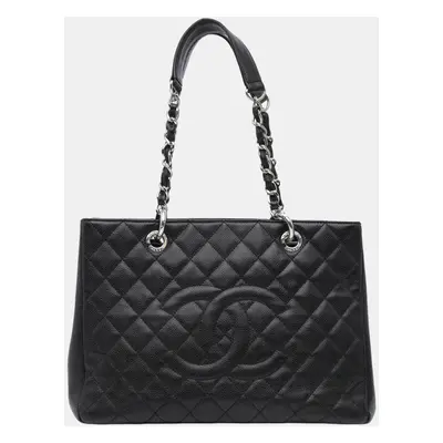 Chanel Black Caviar Grand Shopping Tote