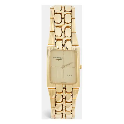 Longines Champagne Gold Plated Stainless Steel Vintage QWR