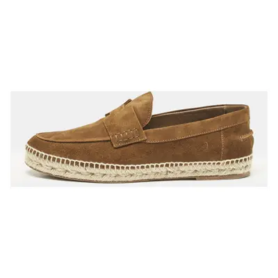 Hermes Brown Suede Trip Espadrille Flats Size