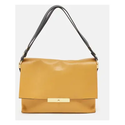 Celine Tan Leather Blade Flap Shoulder Bag