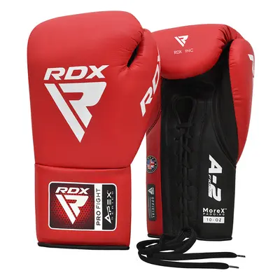 RDX APEX Competition/Fight Lace Up Boxing Gloves Blue