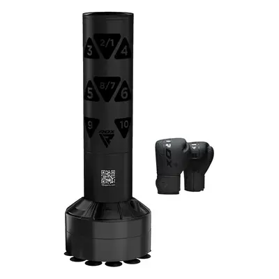 RDX Kt Ronin 4ft 2-In-1 Kids Free Standing Punch Bag Black With Gloves For Training & Workout Se