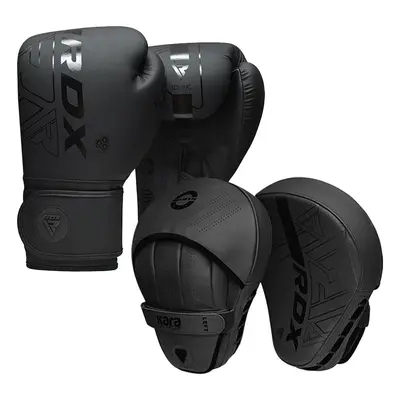 RDX F6 KARA Boxing Gloves & Focus Pads Black