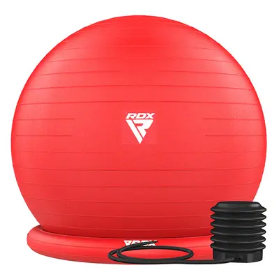 RDX B2 Inflatable Yoga Ball with Anti-Slip Base, Resistance Tubes & Air Pump Blue