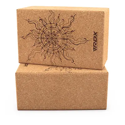 RDX D2 Cork Yoga Block Non-Slip Brick Single