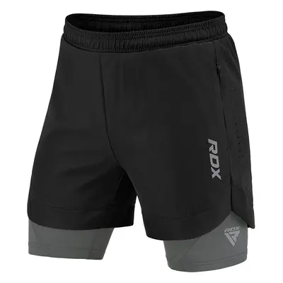 T16 2-in-1 Compression MMA Shorts / Grey