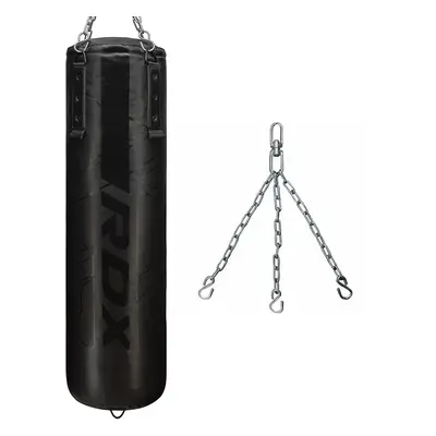 RDX F6 4ft / 5ft 2-in-1 KARA Training Punching Bag Set Filled / ft / Black