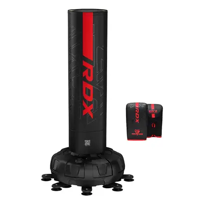 RDX F6 6ft Kara Red & Black Free-Standing Punch Bag With Mitts Set Red / 6ft