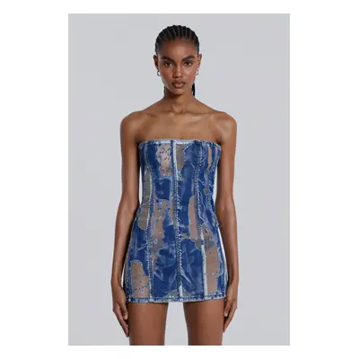 Zion Denim Corset Mini Dress