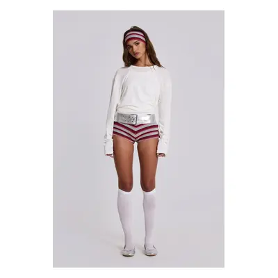 Isla Stripe Mini Shorts