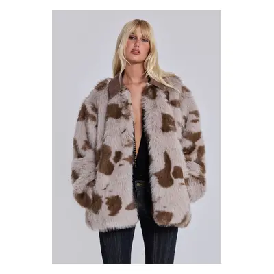 Lorax Cow Faux Fur Jacket