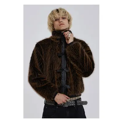 Brown Mendoza Faux Fur Jacket