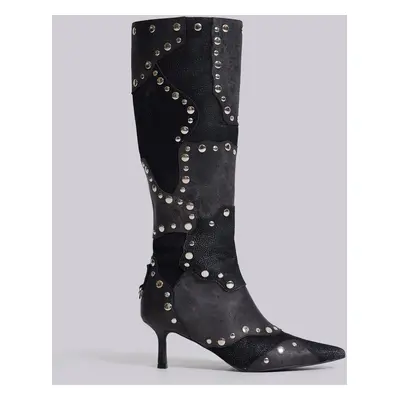 Shadow Studded Knee-High Boot