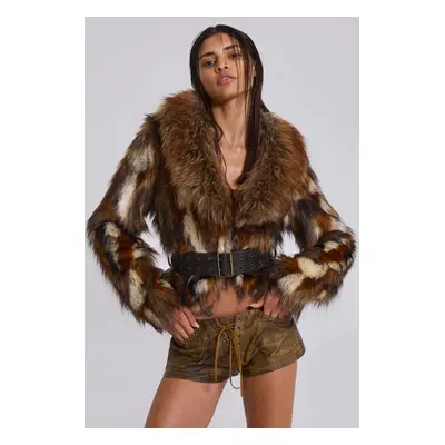 Mesconda Faux Fur Belted Jacket