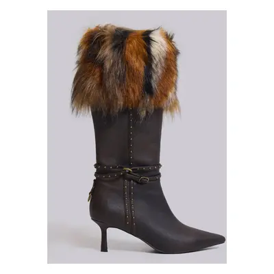 Fauna Faux Fur Heeled Boot