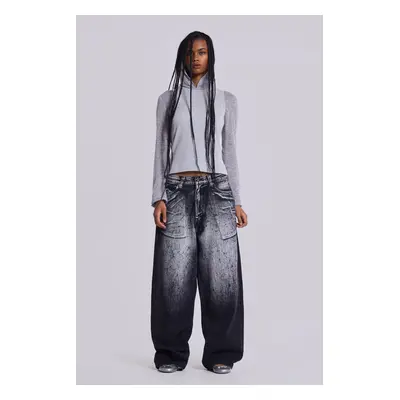 Black White Wash XL Colossus Jeans