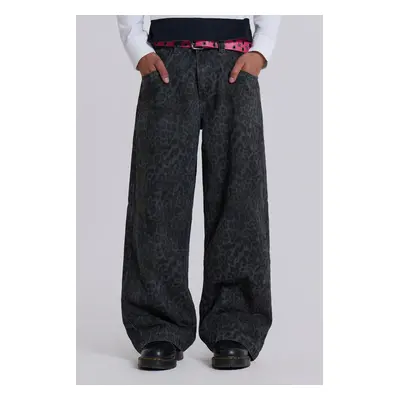 Charcoal Leopard Fade Colossus Jeans