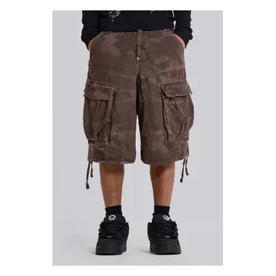 Cadet Brown Camo Baggy Shorts