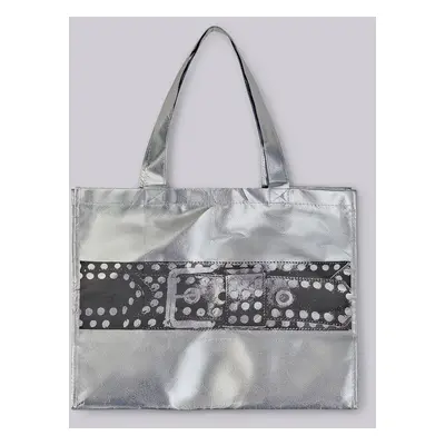 Belted Silver Bag