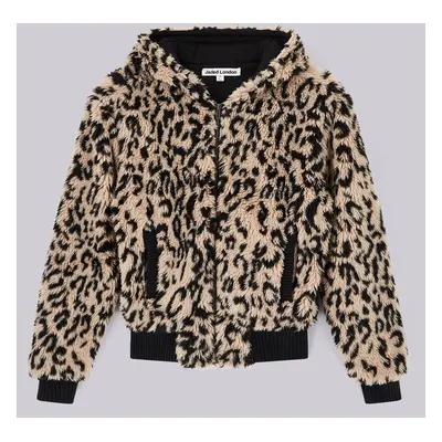 Leopard Faux Fur Hooded Jacket