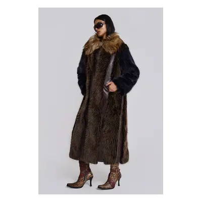 Agatha Brown Faux Fur Coat