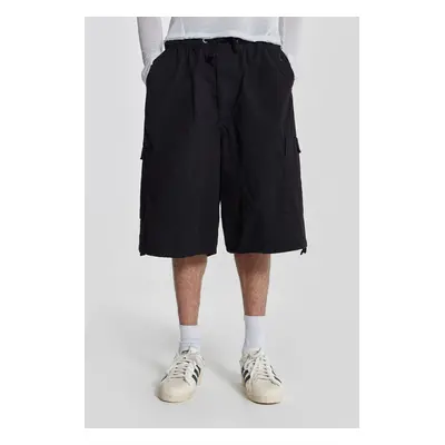 Black Parachute Cargo Baggy Shorts