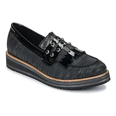 Regard RUVOLO V1 ZIP NERO women's Loafers / Casual Shoes in Black