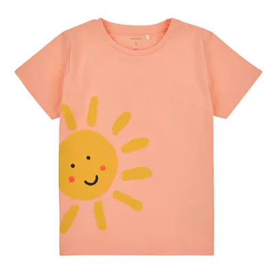 Name it NMMFAMA SS TOP boys's Children's T shirt in Orange