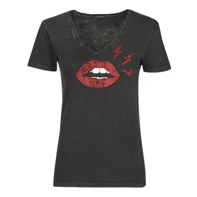 Ikks BU10095 women's T shirt in Black