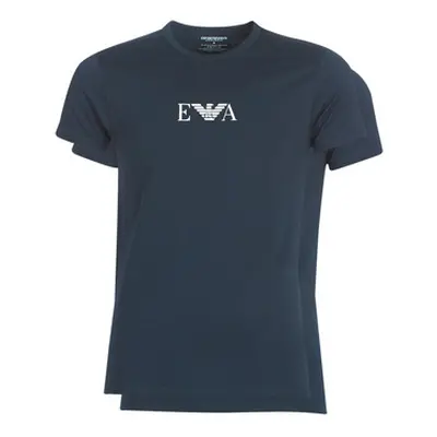 Emporio Armani CC715-PACK DE 2 men's T shirt in Marine