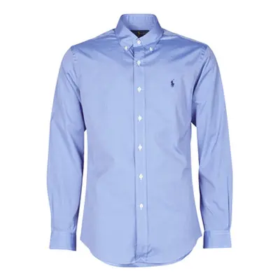 Polo Ralph Lauren CHEMISE AJUSTEE EN POPLINE DE COTON COL BOUTONNE LOGO PONY PLAY men's Long sle