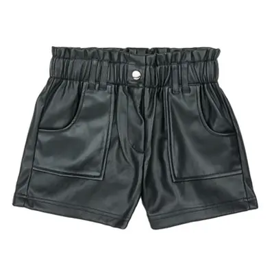 Only KOGSTEPHANIE FAUX LEATHER SHORTS CS OTW girls's Children's shorts in Black