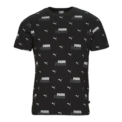 Puma ESS+ LOGO POWER AOP men's T shirt in Black