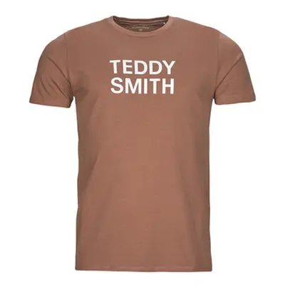 Teddy Smith TICLASS BASIC MC men's T shirt in Brown