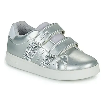 Geox J ECLYPER GIRL girls's Children's Shoes (Trainers) in Silver