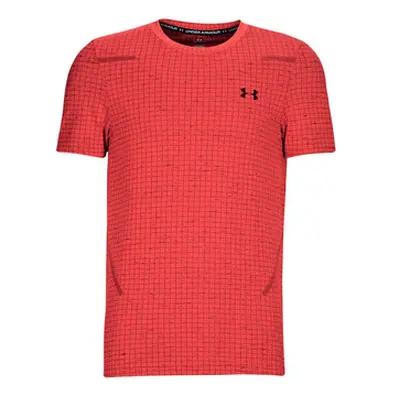 Under Armour Seamless Grid SS men's T shirt in Bordeaux