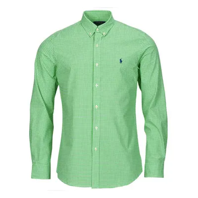 Polo Ralph Lauren CHEMISE AJUSTEE SLIM FIT EN POPELINE RAYE men's Long sleeved Shirt in Multicol