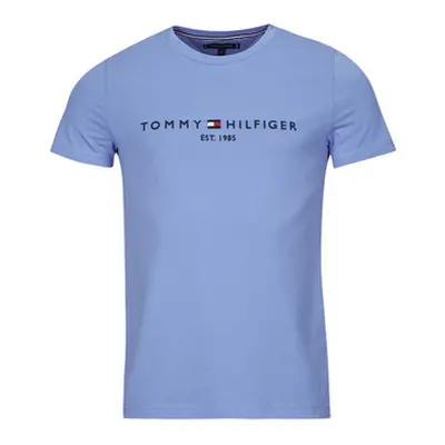 Tommy Hilfiger TOMMY LOGO TEE men's T shirt in Blue