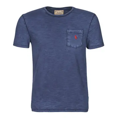 Polo Ralph Lauren T-SHIRT AJUSTE COL ROND EN COTON LOGO PONY PLAYER men's T shirt in Blue