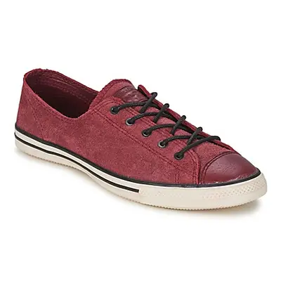 Converse ALL STAR FANCY LEATHER OX women's Shoes (Trainers) in Red