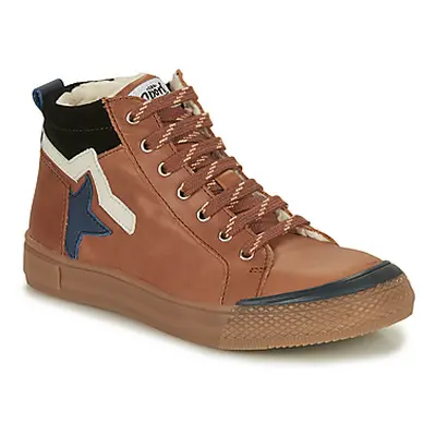 GBB NEFER boys's Children's Shoes (High-top Trainers) in Brown