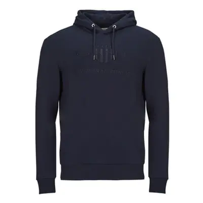 Gant REG TONAL SHIELD HOODIE men's Sweatshirt in Marine