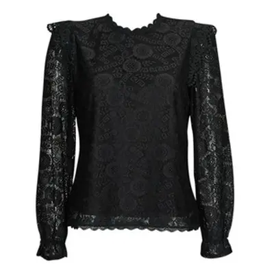 Pieces PCOLLINE LS LACE TOP NOOS BC women's Shirt in Black