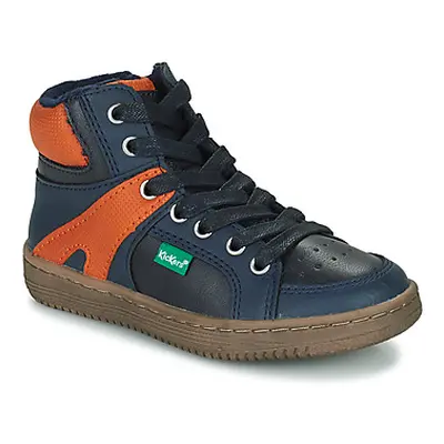 Kickers Lowell boys's Children's Shoes (High-top Trainers) in Blue