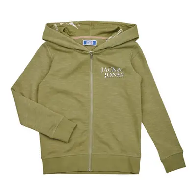 Jack & Jones JORCRAYON SWEAT ZIP HOOD boys's Children's sweatshirt in Green