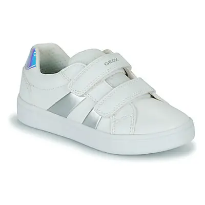 Geox J DJROCK GIRL A girls's Children's Shoes (Trainers) in White