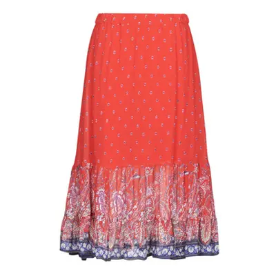 Cream NALITA women's Skirt in Red