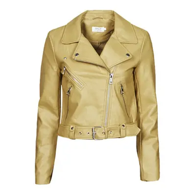 Only ONLVALERIE women's Leather jacket in Kaki