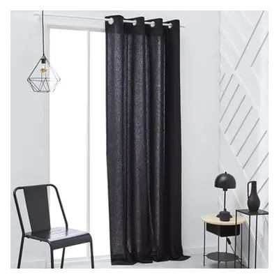 Today Rideau 140/240 Panama TODAY Essential Fusain 's Curtains, blinds in Black