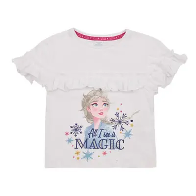 TEAM HEROES T-SHIRT LA REINE DES NEIGES girls's Children's T shirt in White